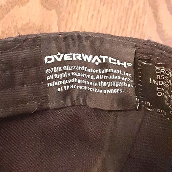 OVERWATCH Junkrat Logo Snapback Hat Cap Bioworld Black Video Game Merchandise - Picture 8 of 9